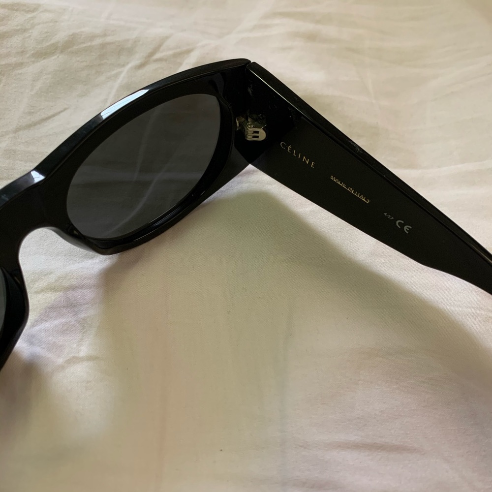Celine Black Oversized Cat-Eye Sunglasses - Picture 5 of 8